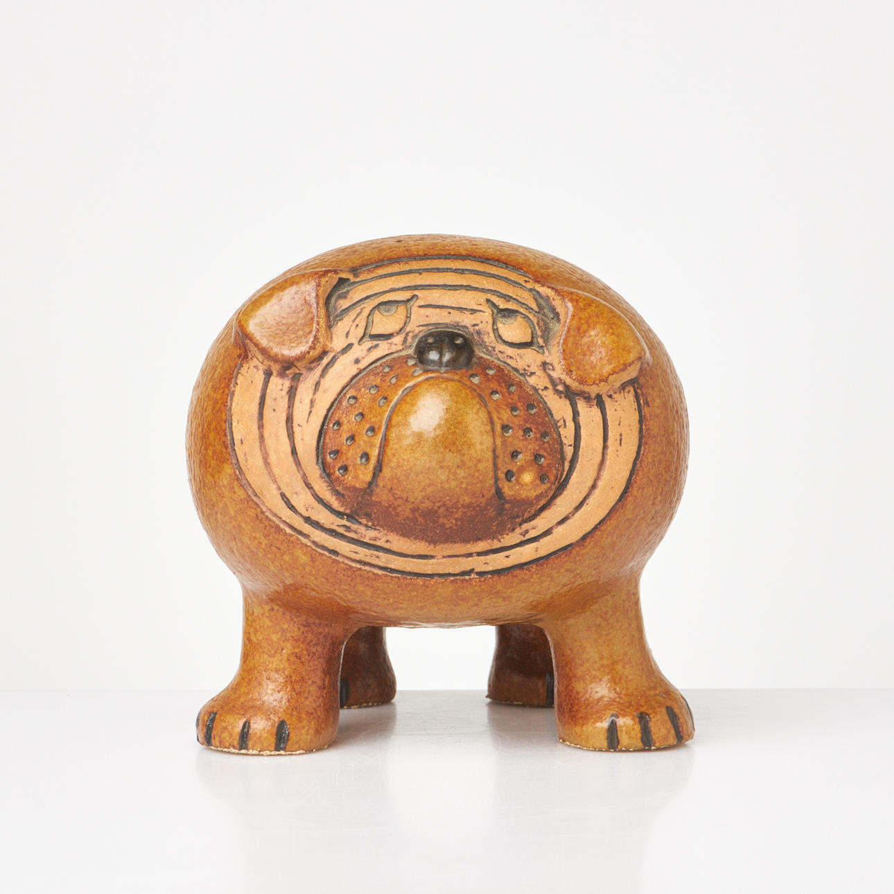 LISA LARSON. Figurine, “Bulldog Midi”, stoneware, Gustavsberg