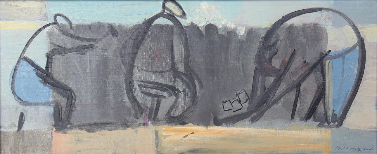BENGT BLOMQUIST (1920 - 2001), oil on canvas, worker. Art - Paintings ...