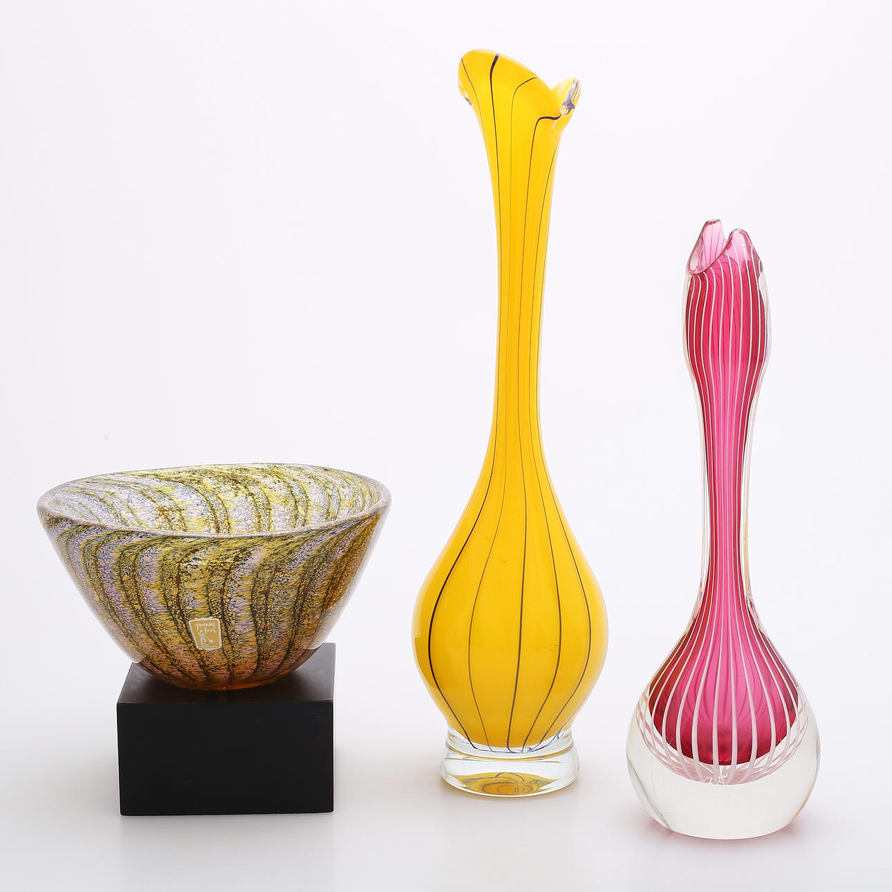 GLASFÖREMÅL, 3 delar, Johansfors mm.