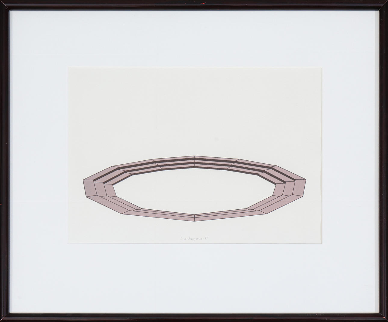 CARL MAGNUS. Lithograph, signed and dated -77.