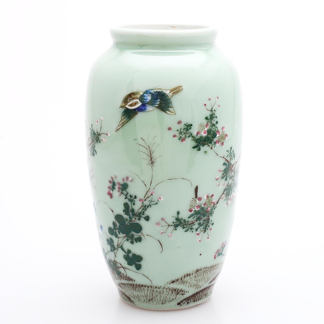 VAS, stengods celadon glasyr, orientalisk.