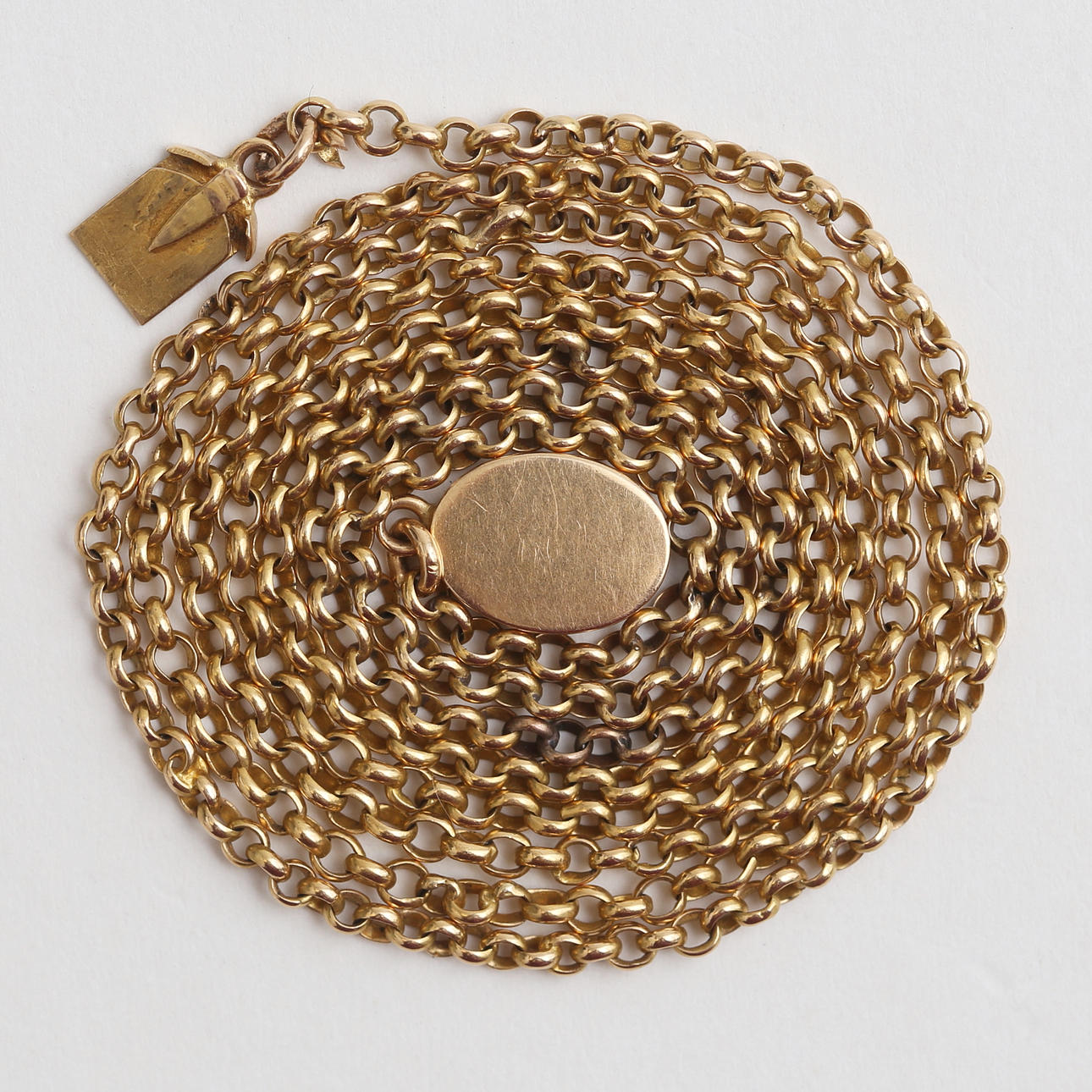 KLOCKKEDJA, 18 k guld, 9,40 gram, 1807.