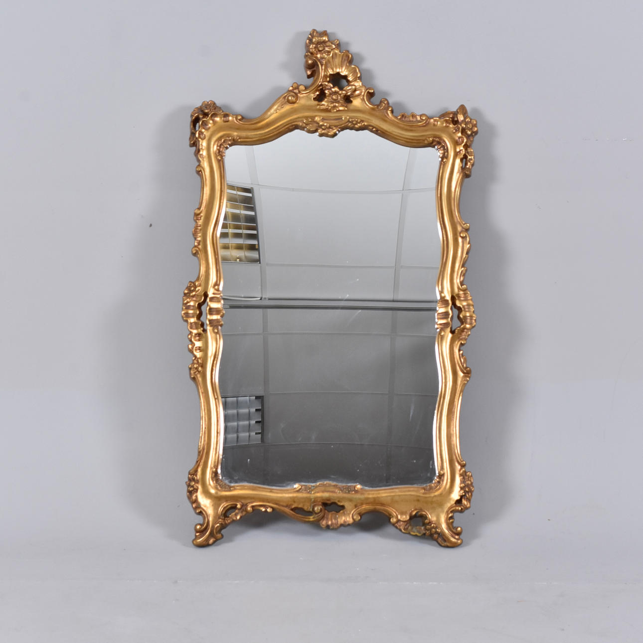 WALL MIRROR, bronzed art mass.