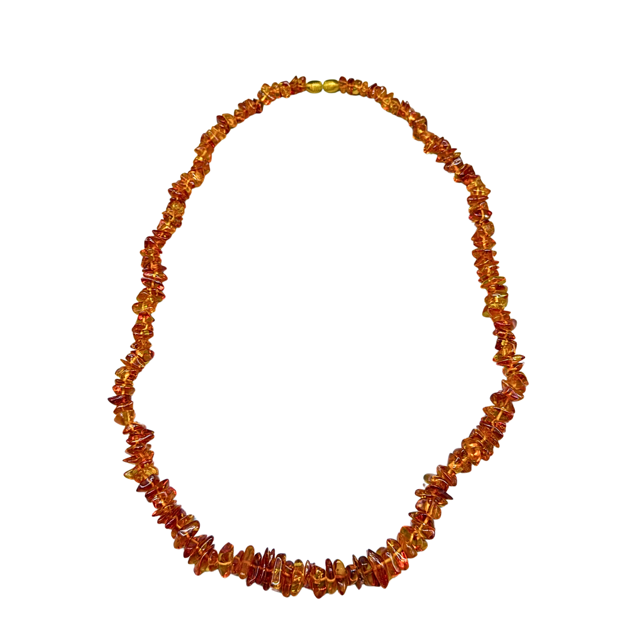 AMBER NECKLACE WITH SCREW CAP.