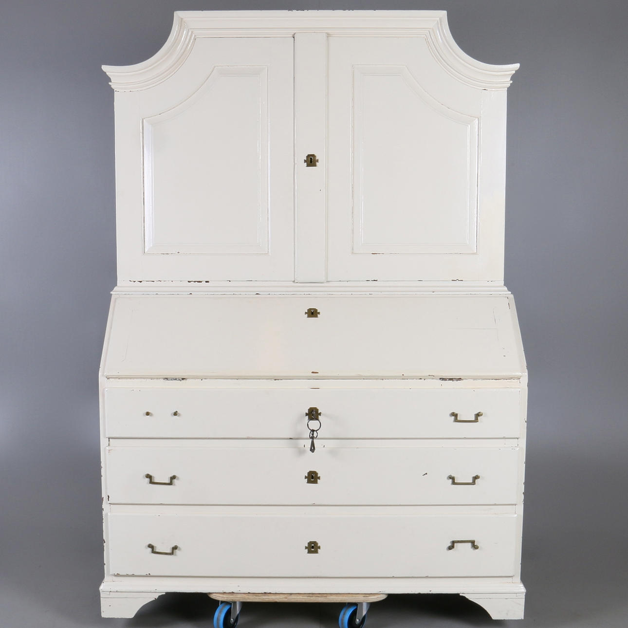 SKRIVSKÅP, bemålat, 1800-tal.