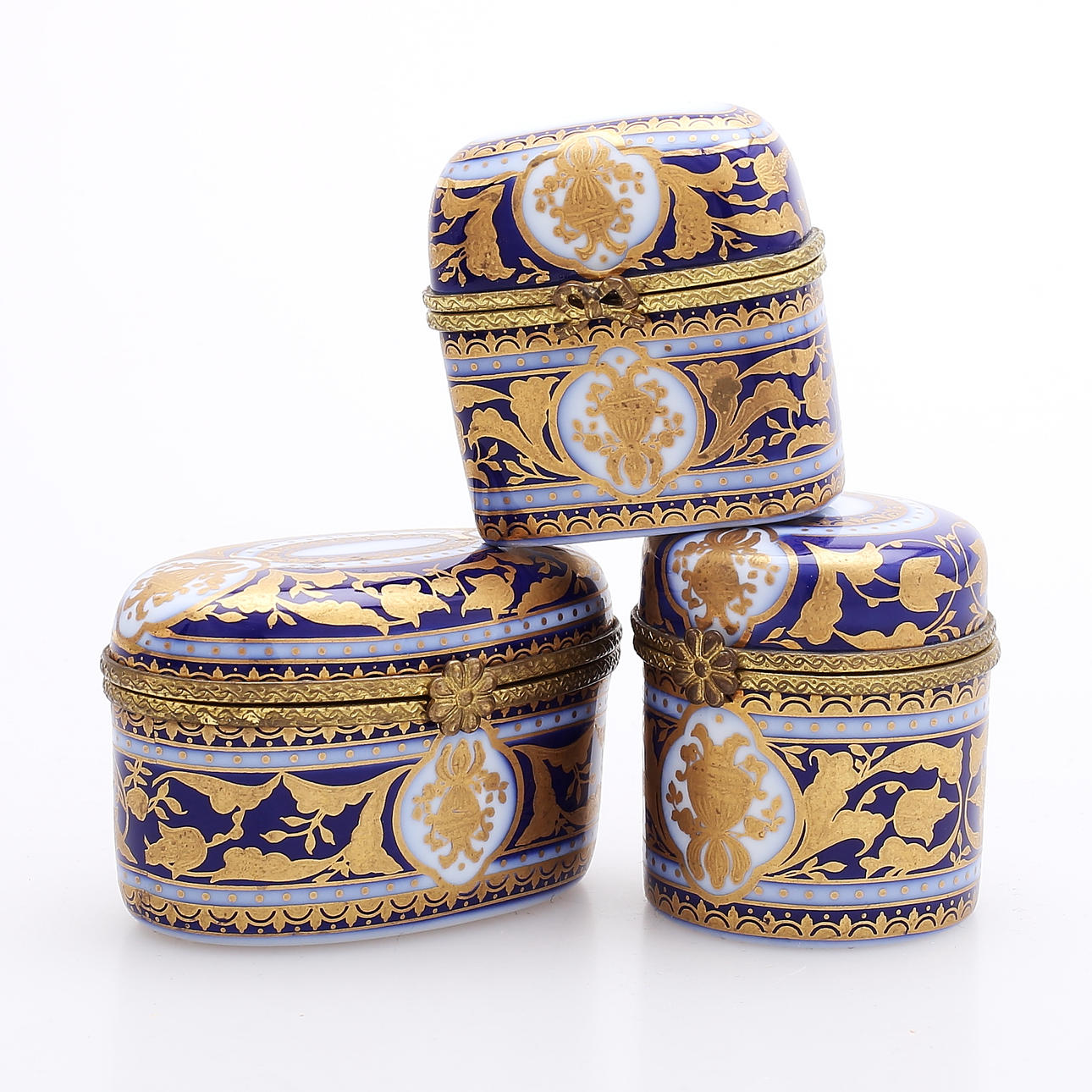 ASKAR, 3 st, porslin/mässing.