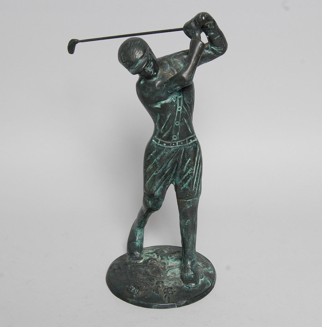 SKULPTUR, " Golfspelare " brons.