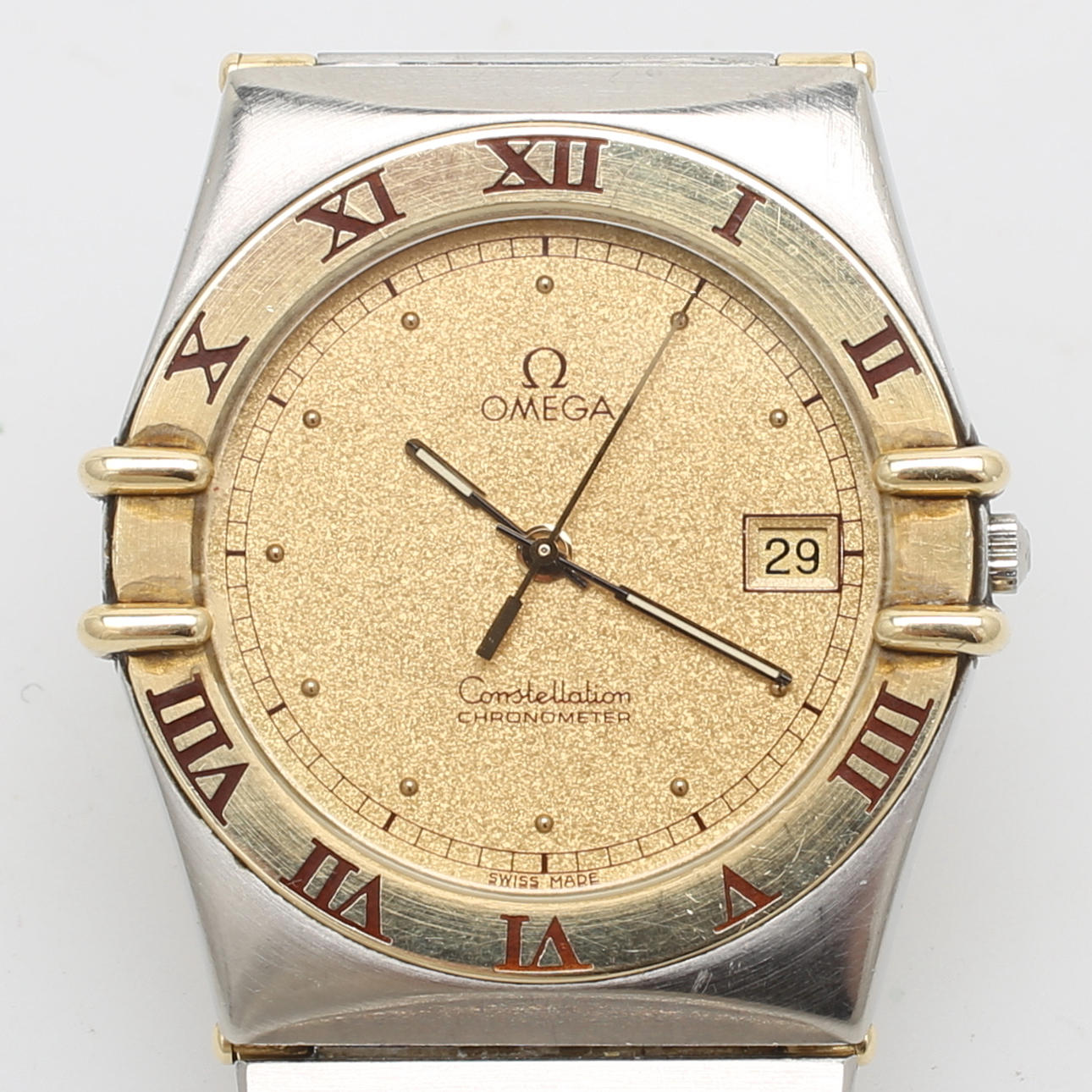 ARMBANDSUR, Omega Constellation, guld på stål.