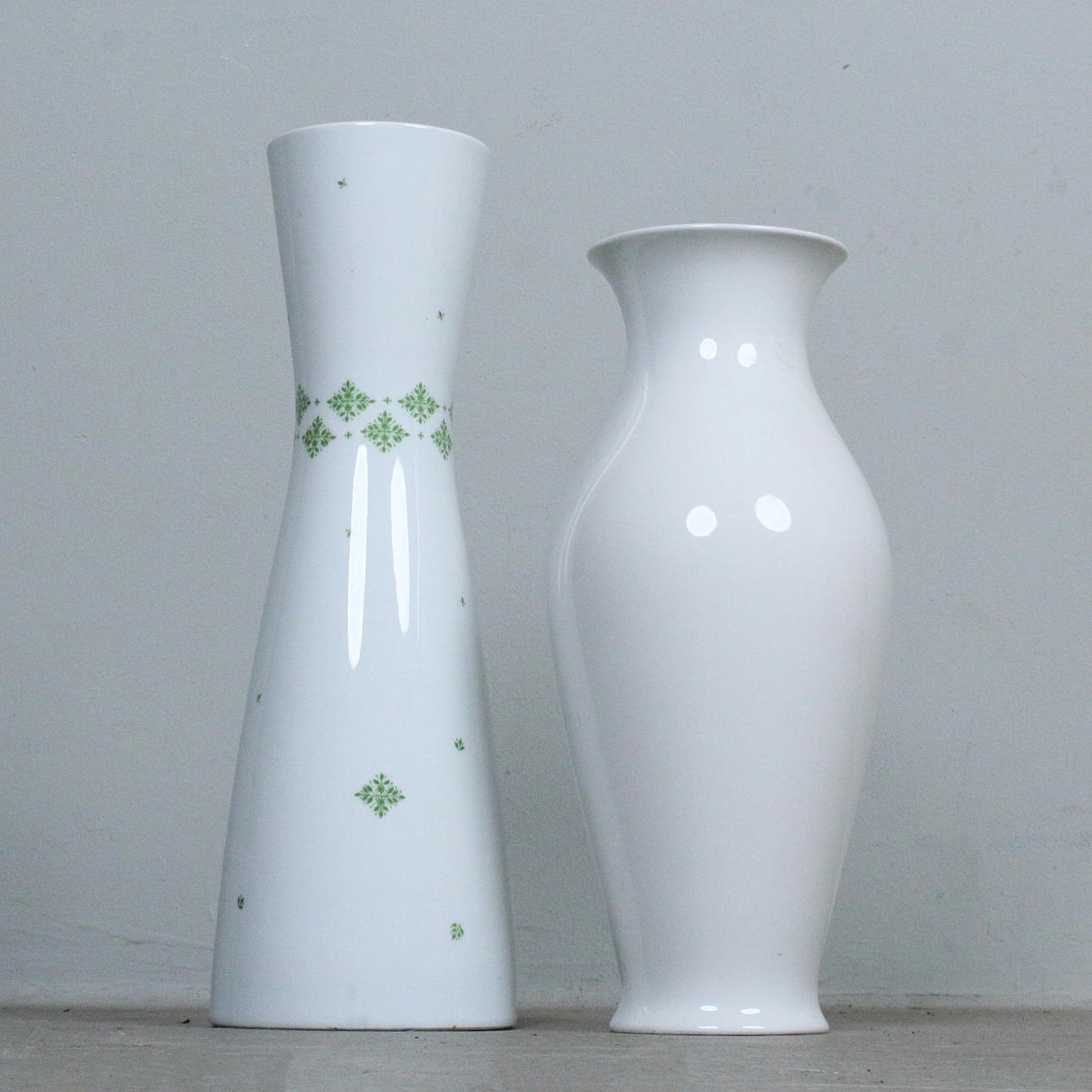 KPM and Rosenthal floor vases.