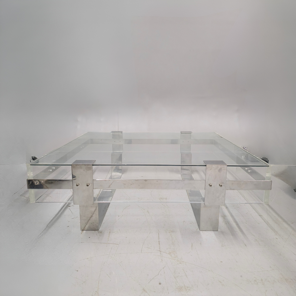 METRAKILATE COFFEE TABLE AND METAL STRUCTURE. MIDCENTURY MODERN ...