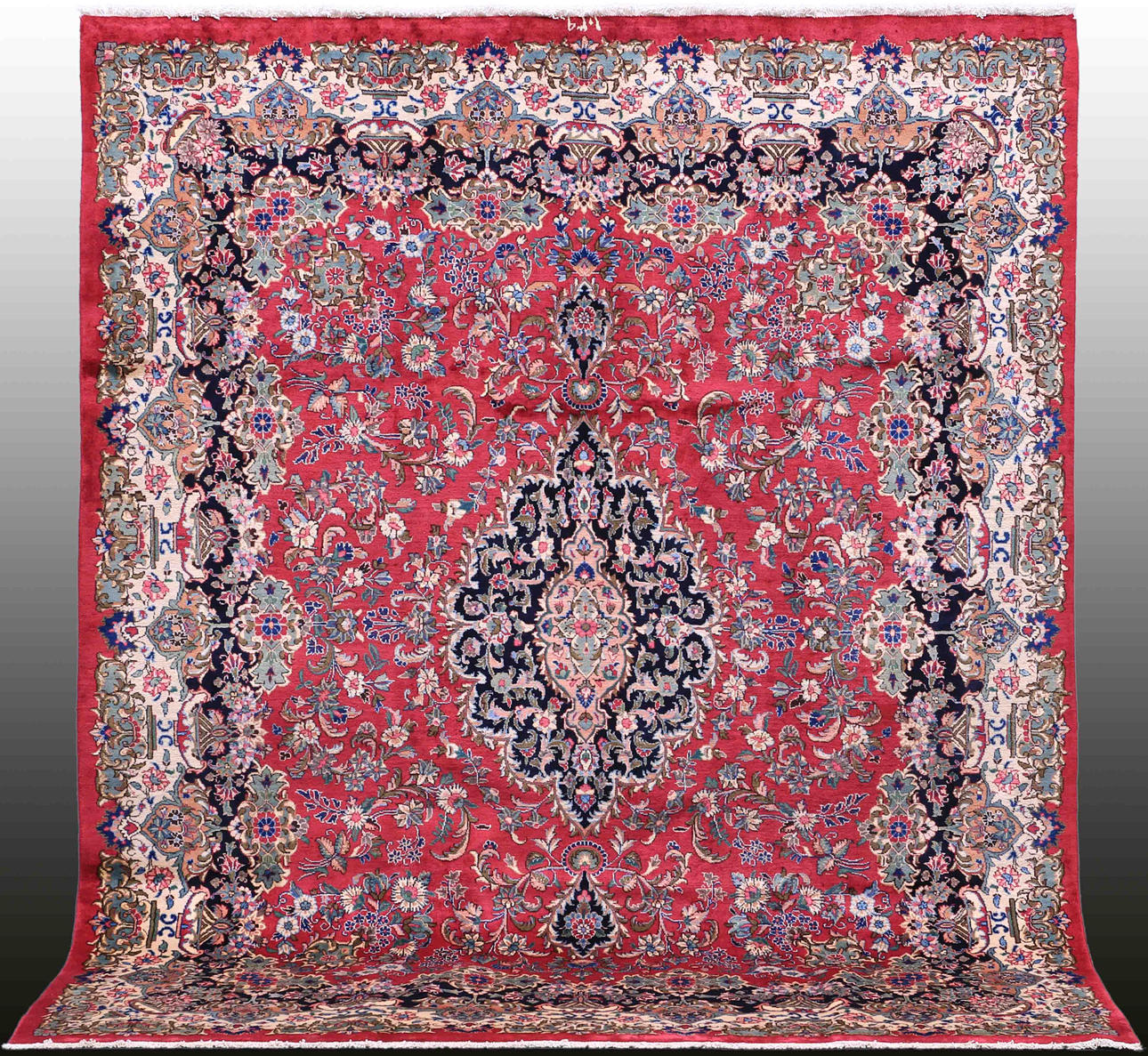 CARPET, Meshed, signed, 308 x 248 cm.