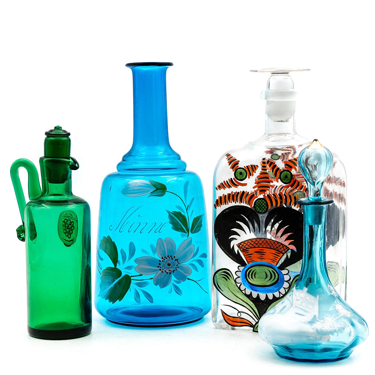 DECANTERS, 4 pieces.
