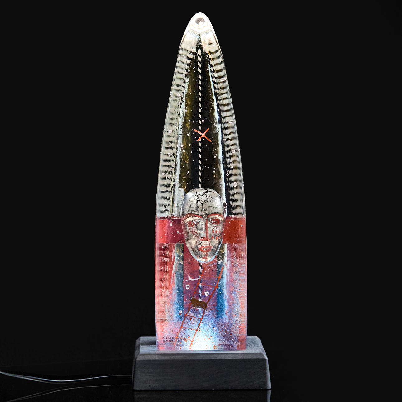KOSTA BODA /Bertil Vallien/Journey/ボート BERTIL VALLIEN. Sculpture, “Vertical Journey”, half-boat, limited