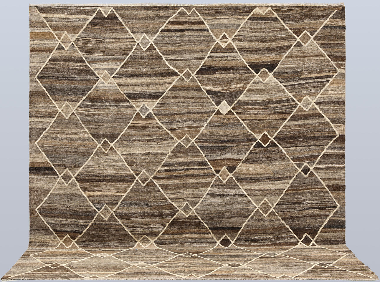 ORIENTMATTA. Kelim Marocko design, 292 x 263 cm.