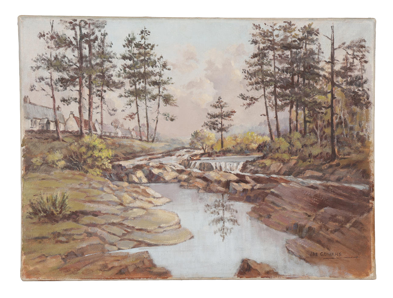 JAS GOWANS (BRITISH, 20TH CENTURY) "KILLIN PERTHSHIRE".