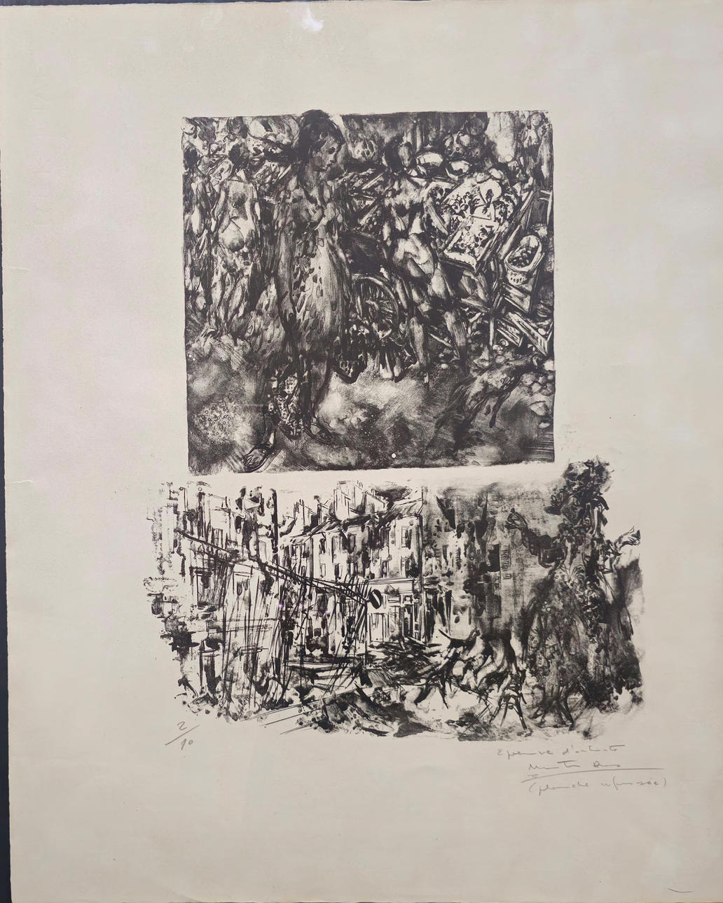 MARTI BAS I BLASI. HAND SIGNED AND NUMBERED LITHOGRAPH 2/10.