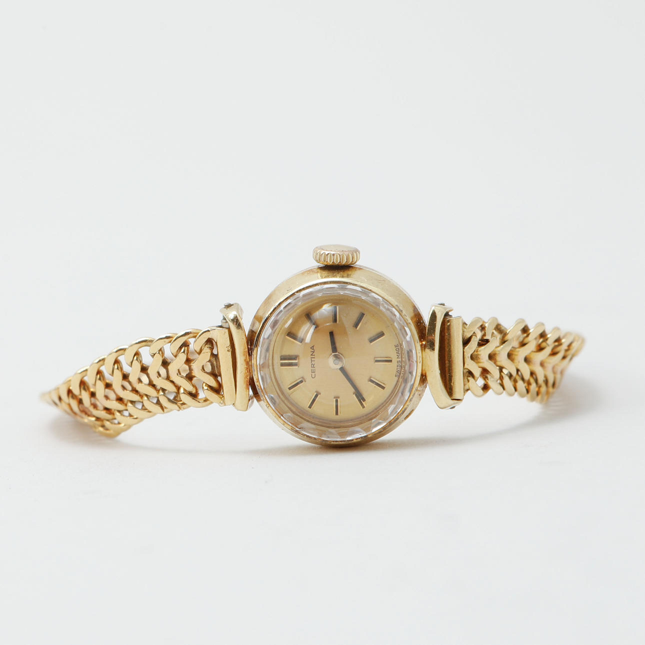 ARMBANDSUR, Certina, 18k guld, manuell, totalvikt ca 20,5 gram.