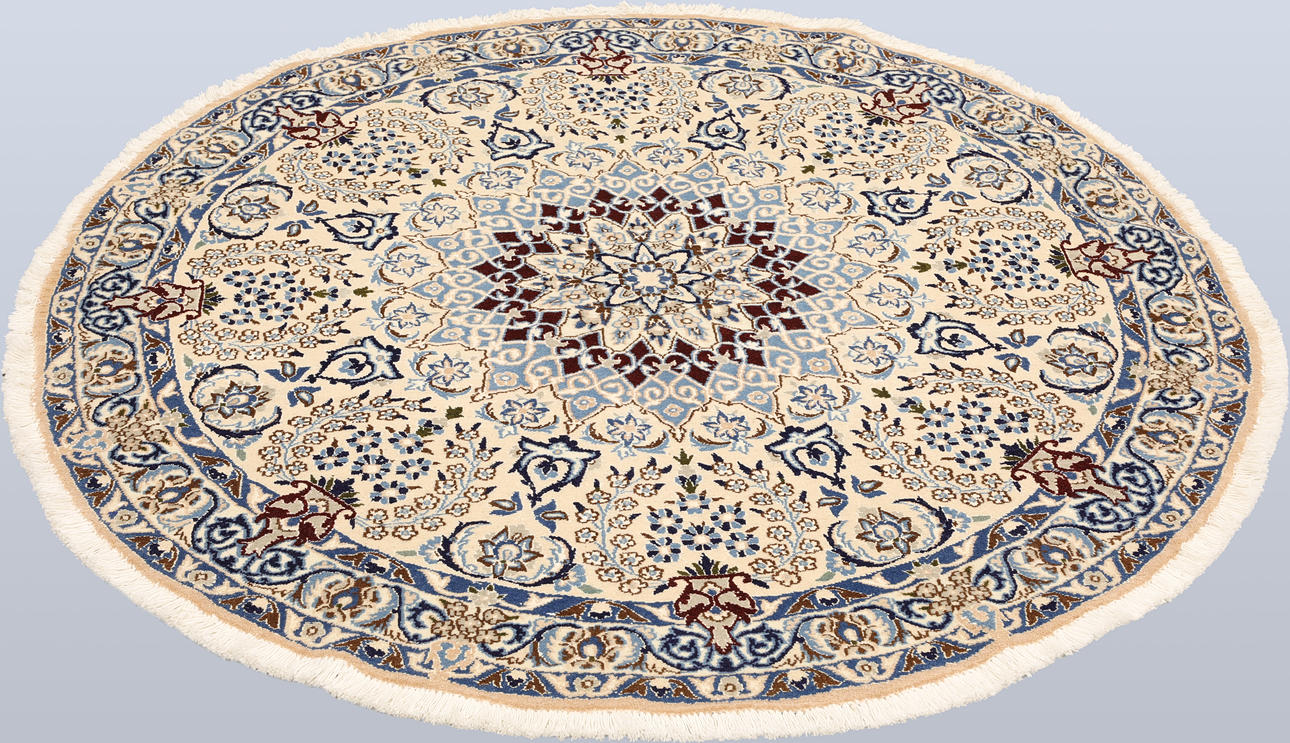 ORIENTMATTA. Rund Nain part silk, D = 145 cm.