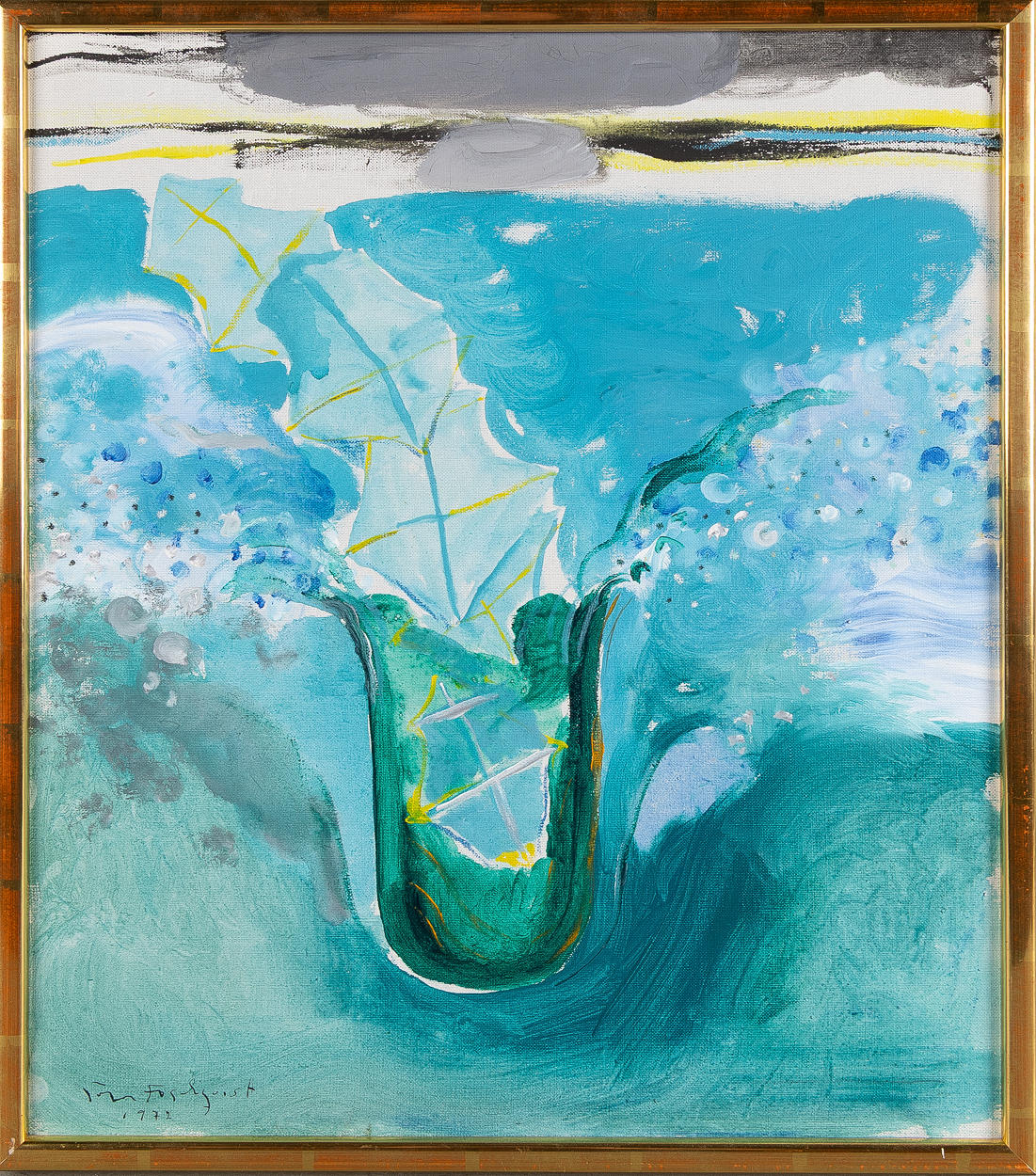 JÖRGEN FOGELQUIST. Composition, oil on canvas.