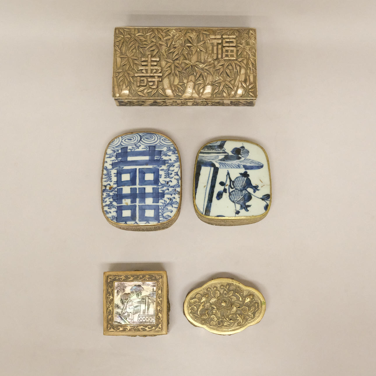 5 SKRIN VARAV 4 ORIENTALISKA. Silver & Metall - Övriga metallföremål ...