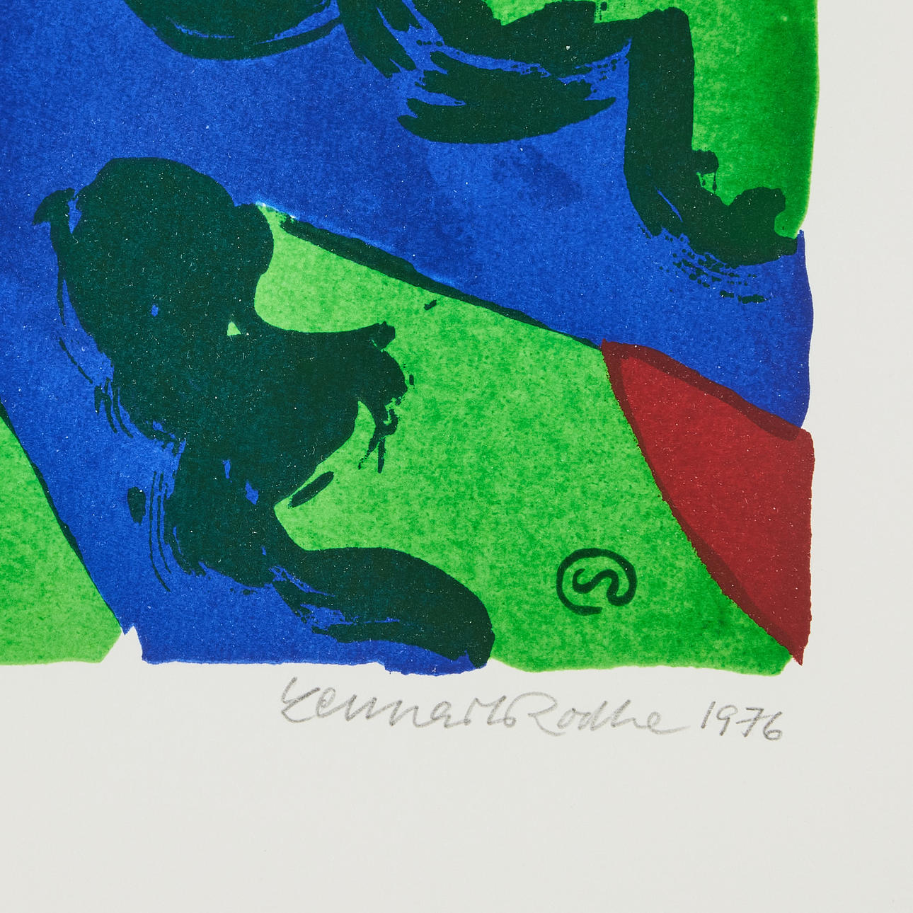 LENNART RODHE. Komposition, färglitografi. Konst - Grafik - Auctionet