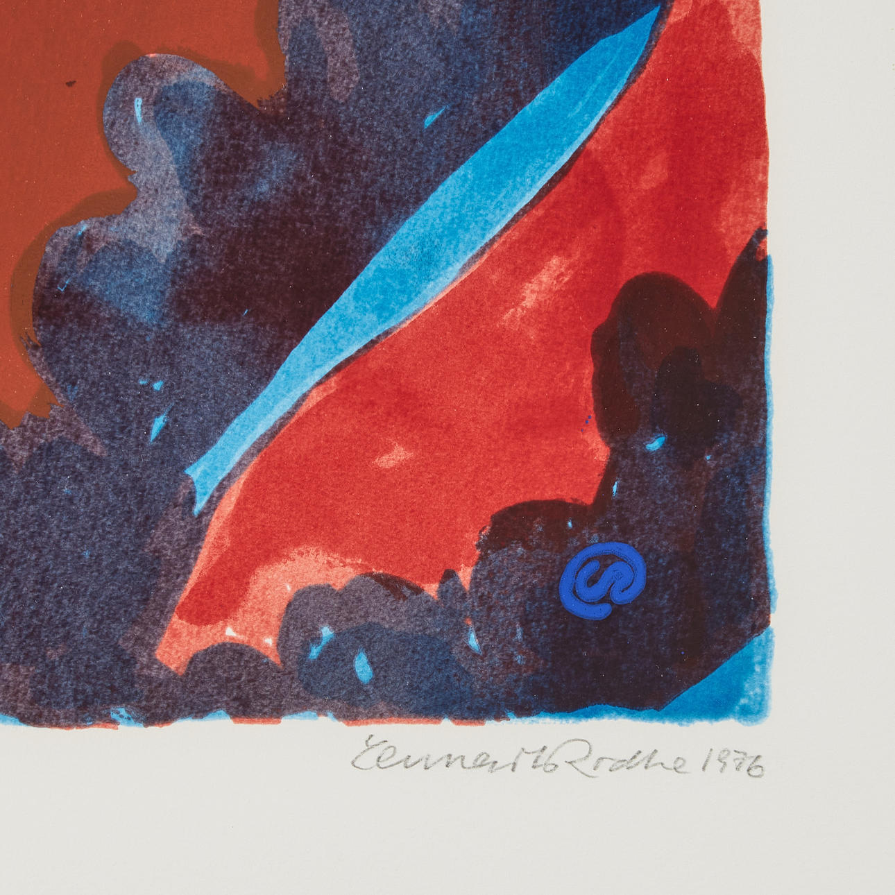LENNART RODHE. Komposition, färglitografi. Konst - Grafik - Auctionet