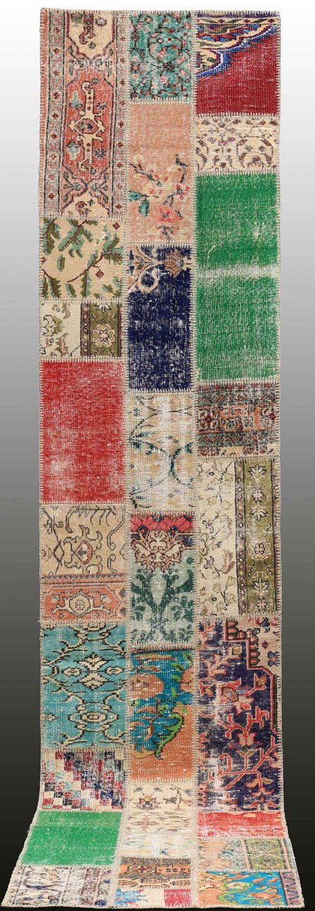 MATTA, carpet patchwork, gallerimodell, 403 x 85 cm.