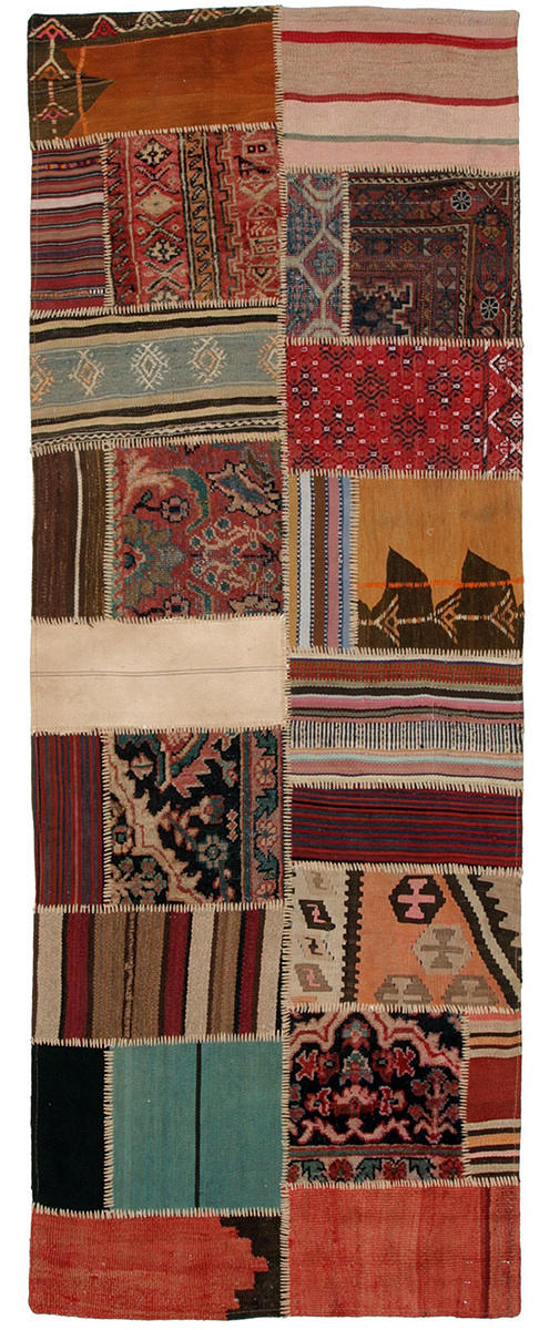 GALLERIMATTA, Persisk, Patchwork, 250x90 cm.
