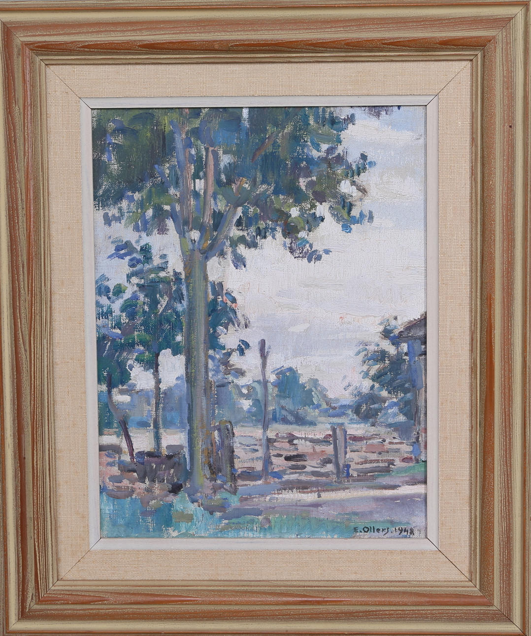EDVIN OLLERS. "Trädet vid gläntan", olja på duk, signerad och daterad 1948.