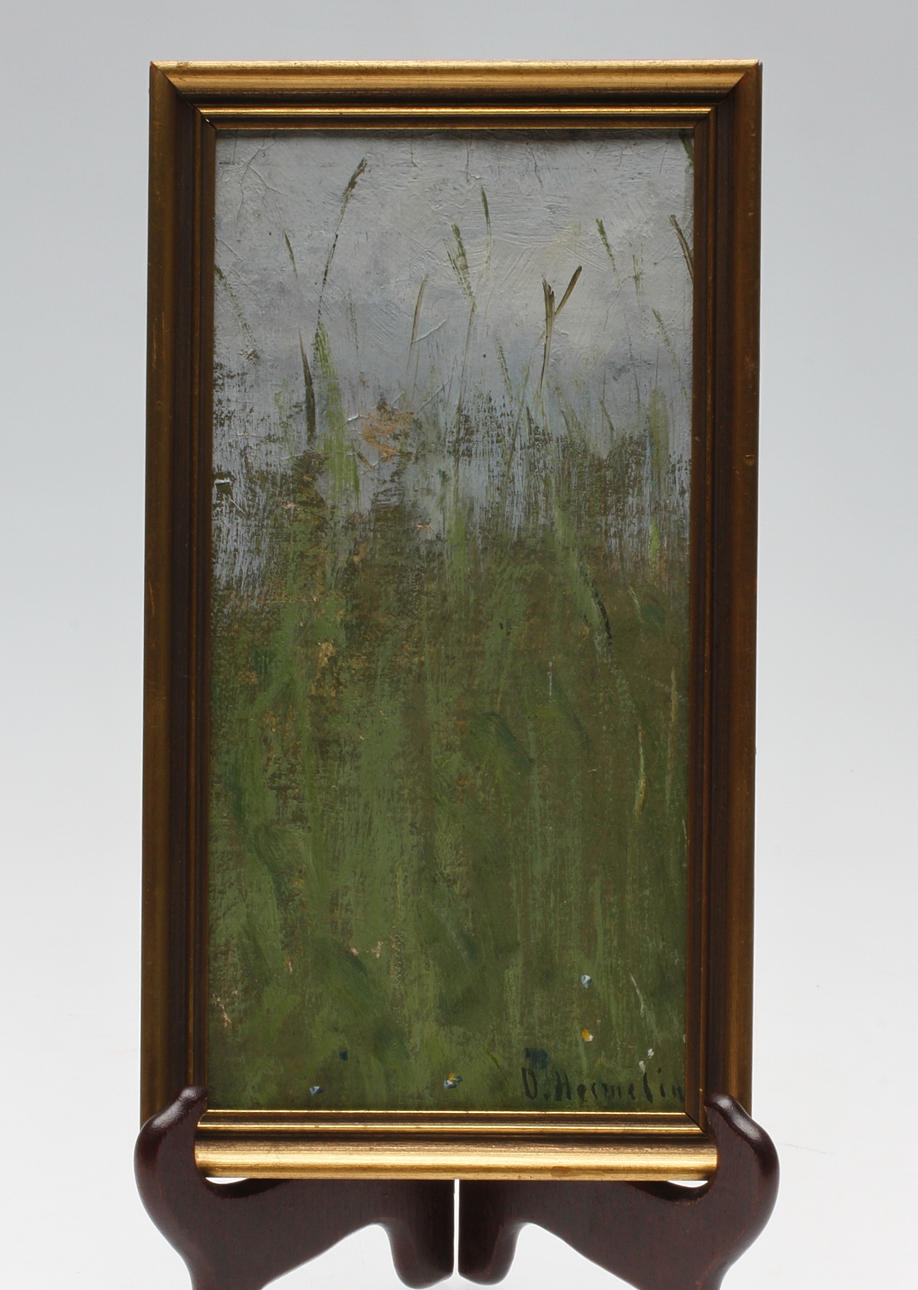 OLOF HERMELIN. Olja på pannå, signerad.