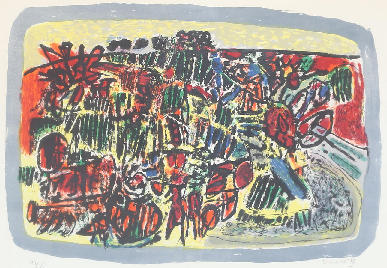 BEVERLOO CORNEILLE. lithograph, 'Epleuve d'artiste', signed, numbered 44/60, dated 62.