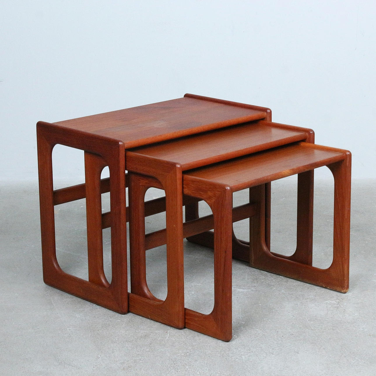 Set tables, Salin Nyborg, 1960s, teak, Denmark (3).
