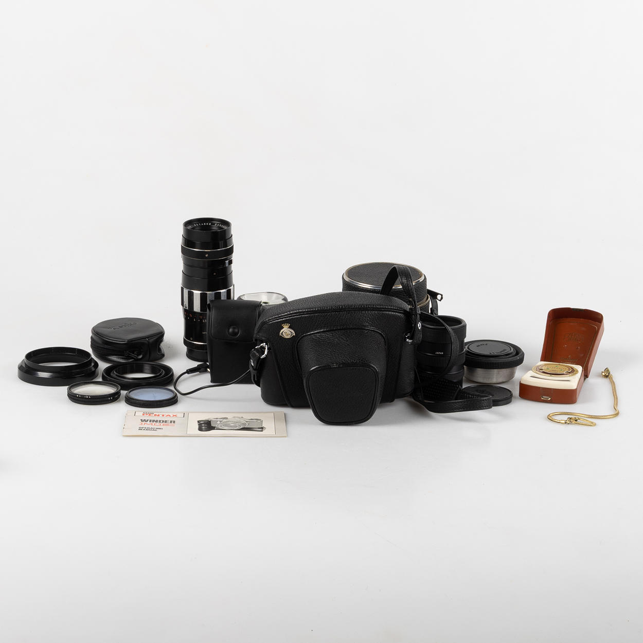 CAMERA, Asahi Pentax Sportmatic with accessories.