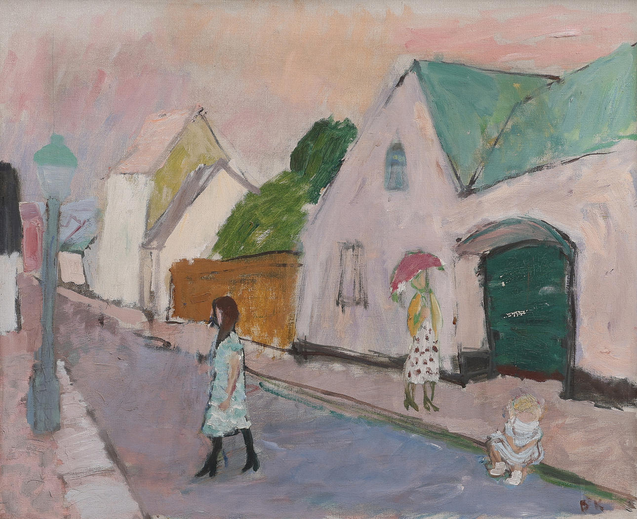 BRITA AF KLERCKER. "SOMMARKVÄLL I LUND, 1946".