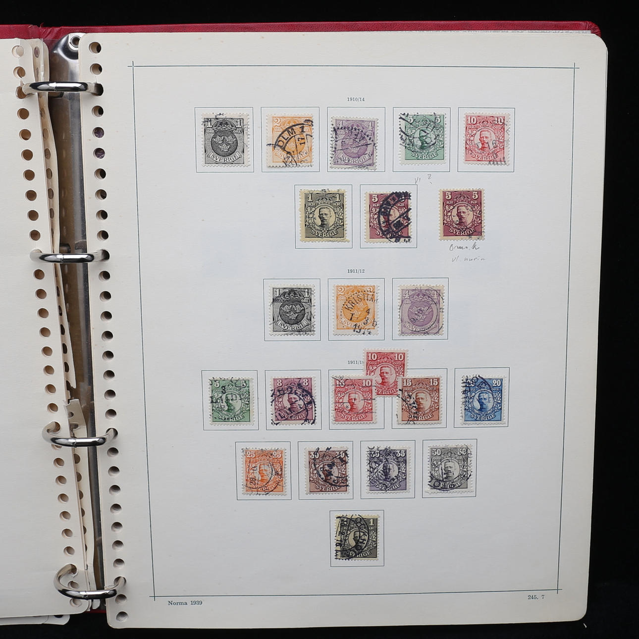 FRIMÄRKSSAMLING, Sverige, 1800-/1900-tal.