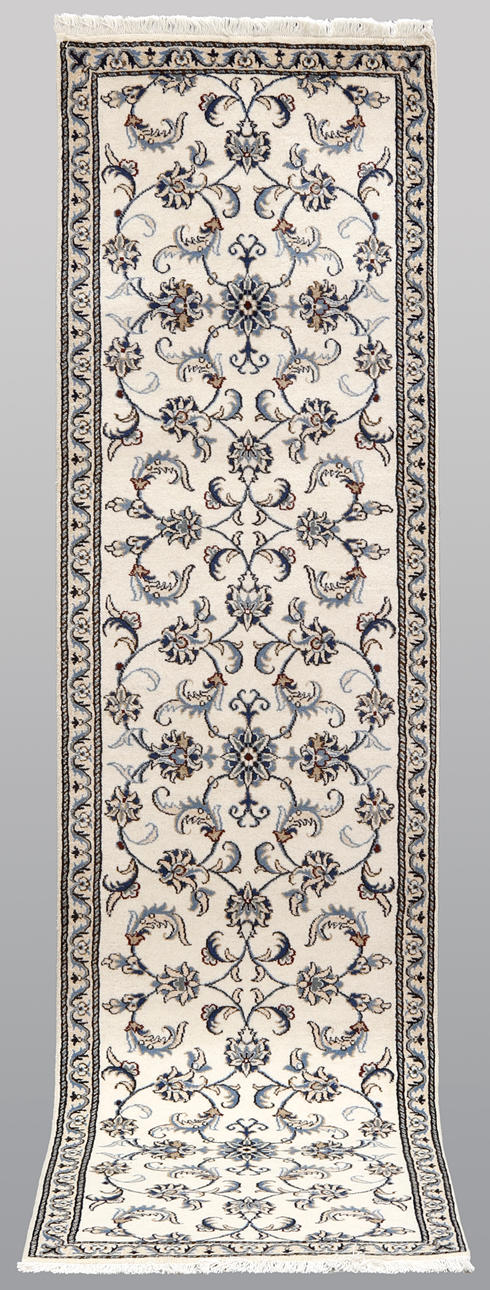 ORIENT CARPET. Nain gallery model, 288 x 78 cm.