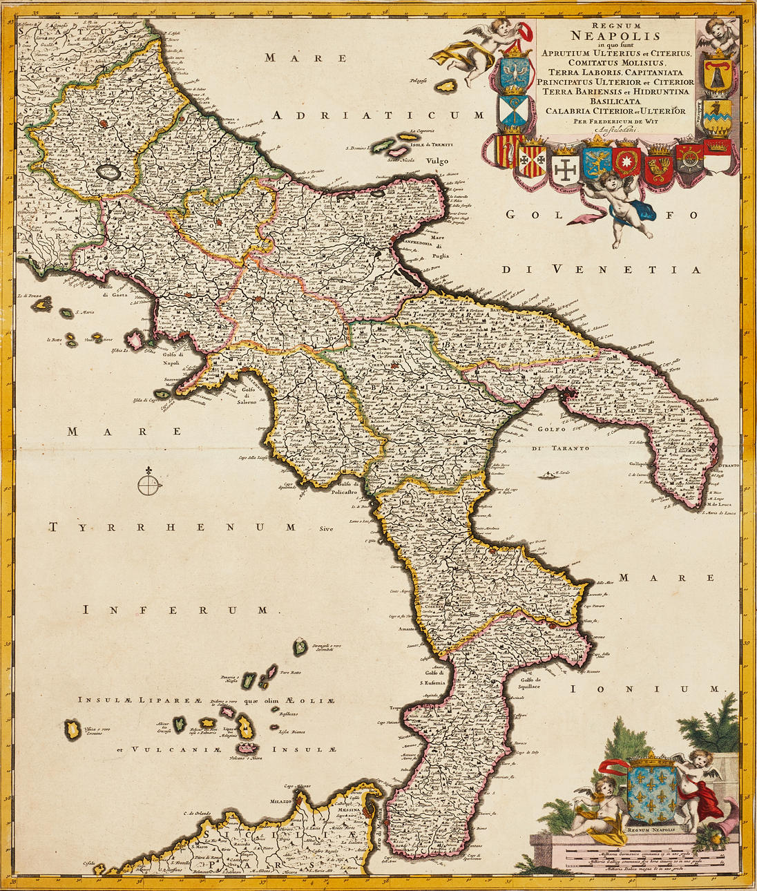DE WIT, Regnum Neapolis, ca 1680.