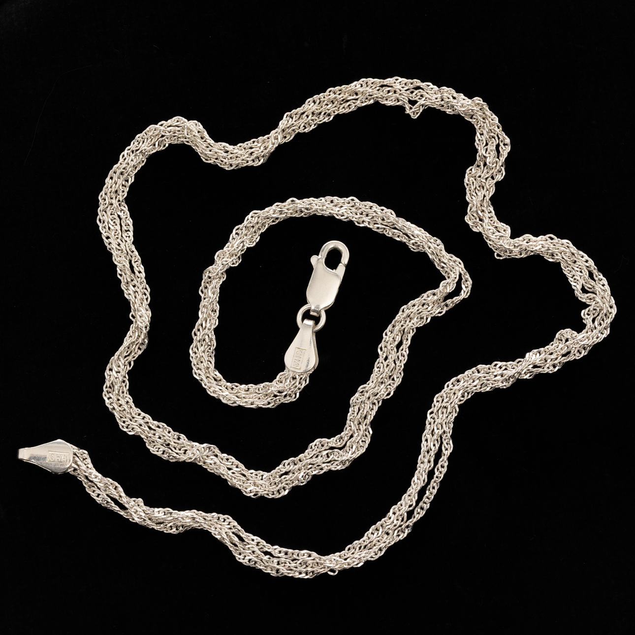 NECKLACE, Sterling Silver, Gold Finds.