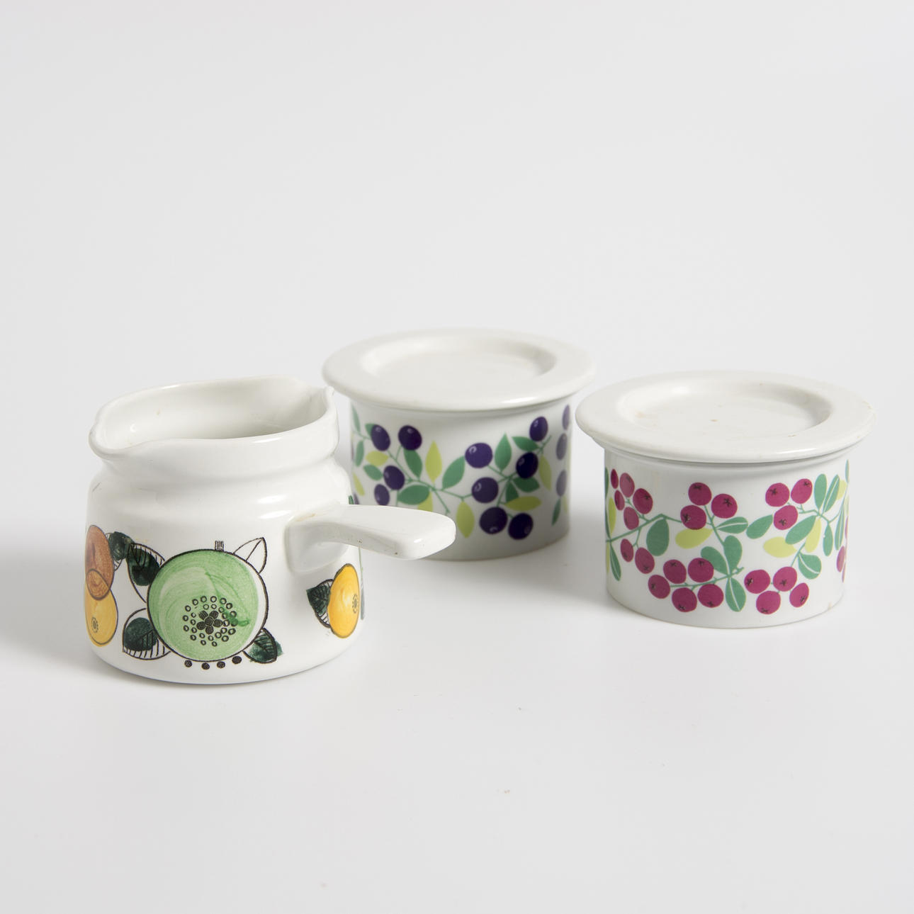 BURKAR MED LOCK MM, 3 delar, Arabia samt Rörstrand.