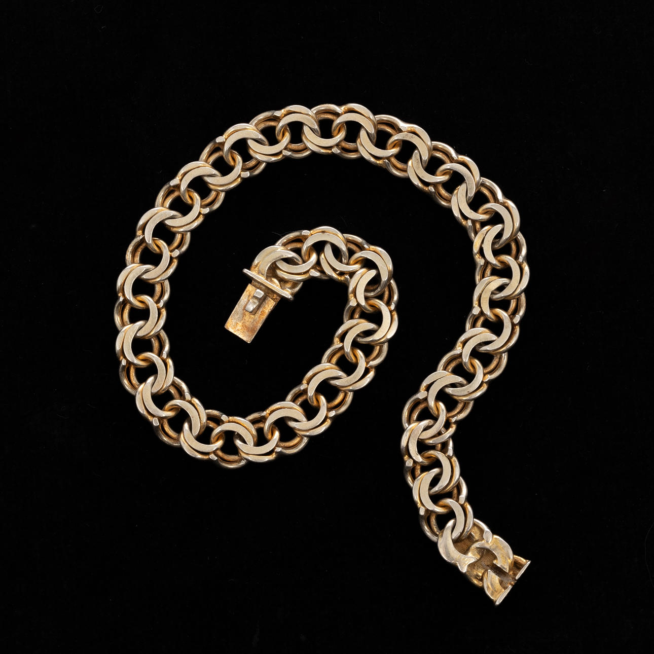 BRACELET, Silver, Bismarck link.