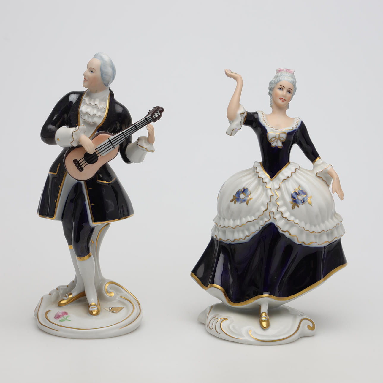 FIGURINER, 1 par, porslin, Royal Dux.