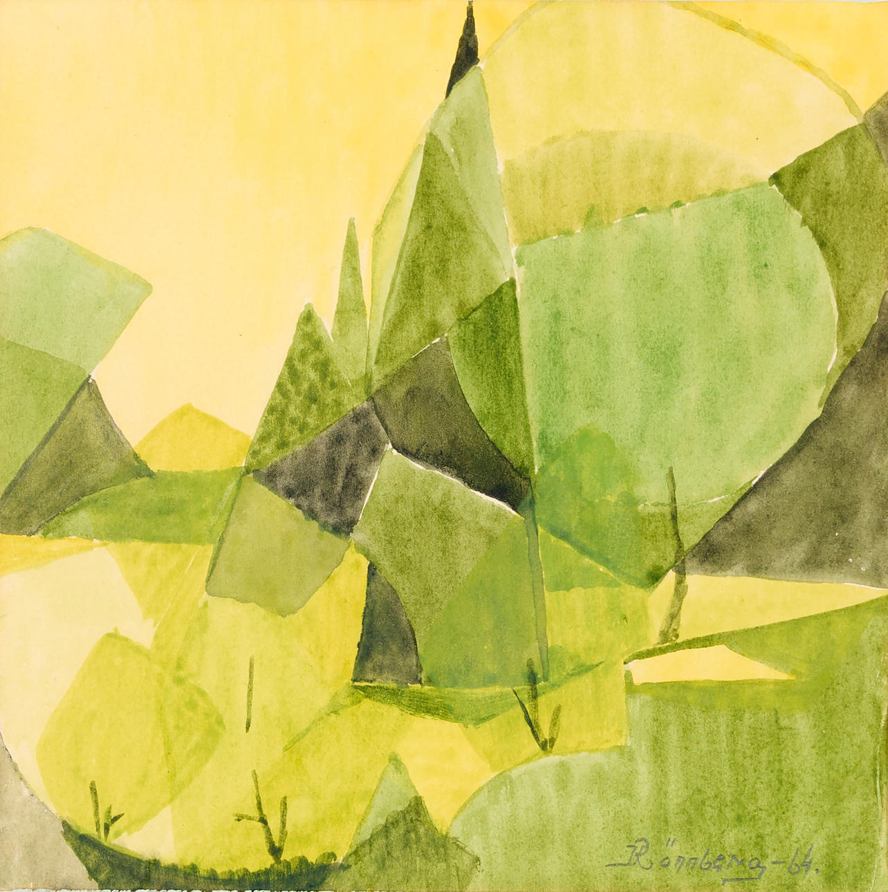 IVAR RÖNNBERG. “Landscape with yellow sky”.