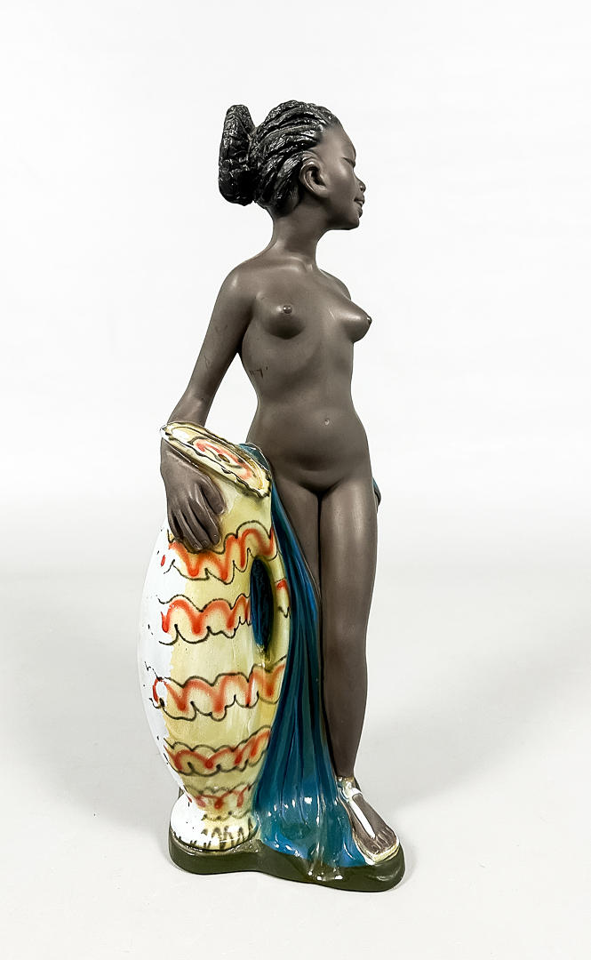 GINO MANCA. SCULPTURE, ceramic, signed, dated-1960.