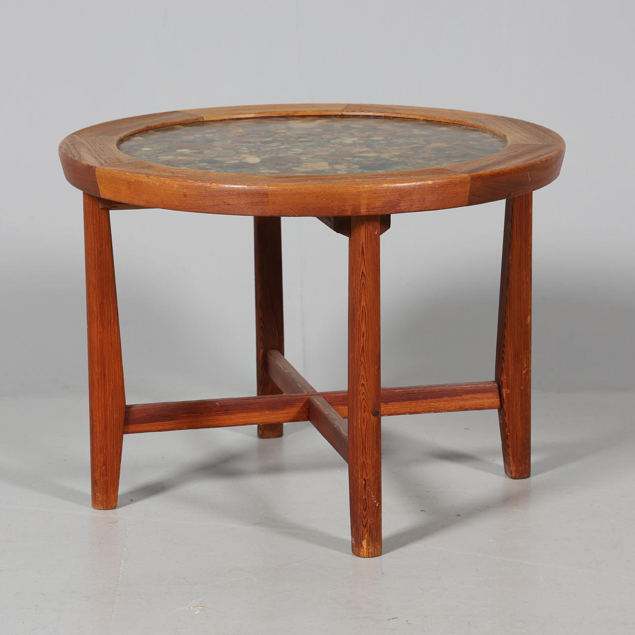 SOFFBORD, trä samt skiva med stendekor.