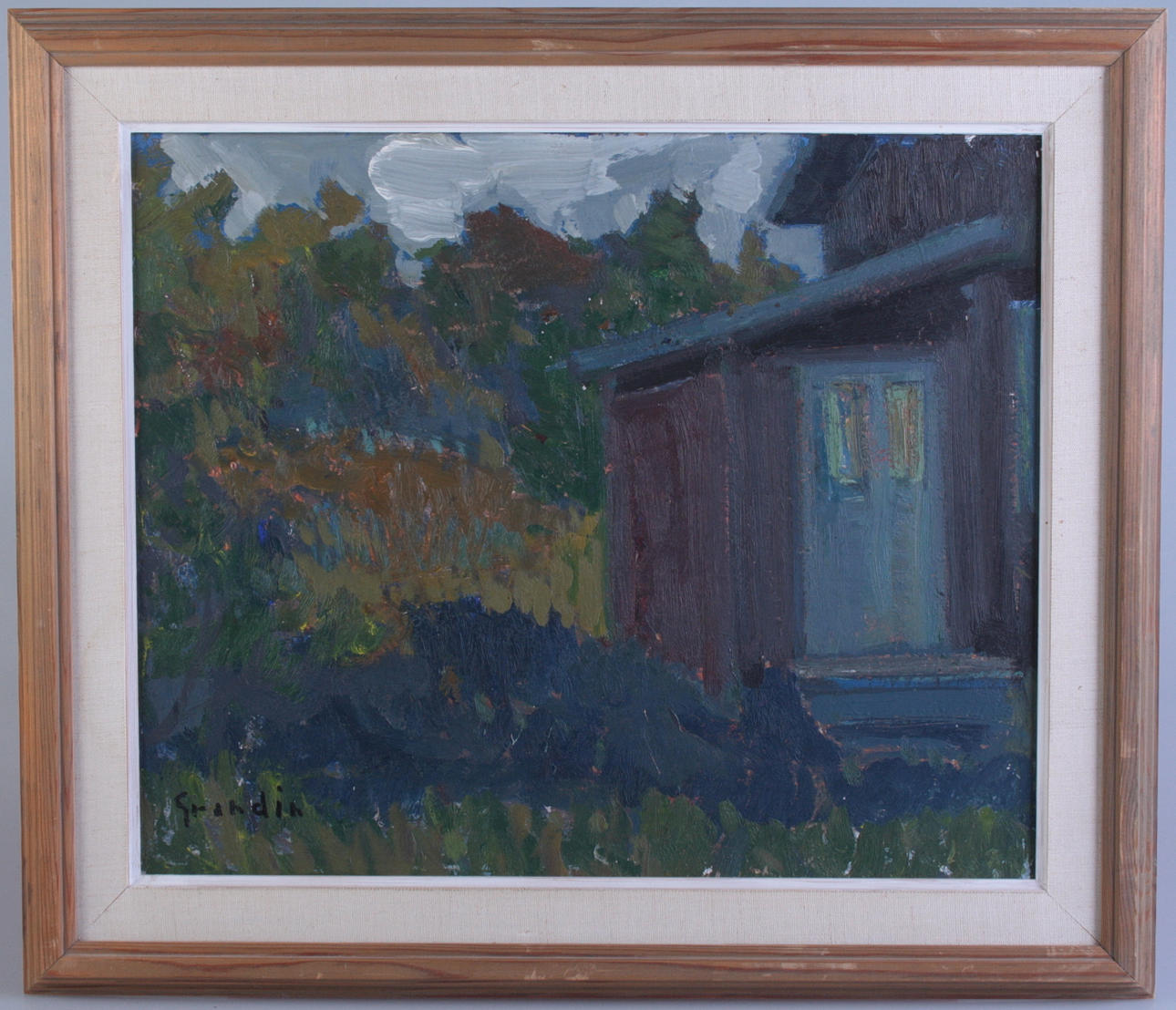 SVÄN GRANDIN. olja på pannå, 2dlr, bla "Tidig morgon", signerade.