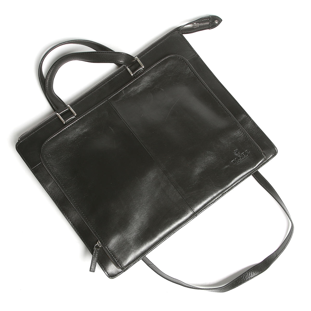 TIGER OF SWEDEN. Väska portfölj, läder, "Janne", svart, 2000-tal.