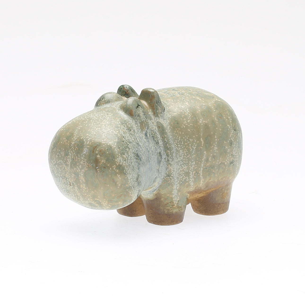 LISA LARSON. stengods, figur, "Flodhäst" ur serien menageri, Gustavsberg, signerad.