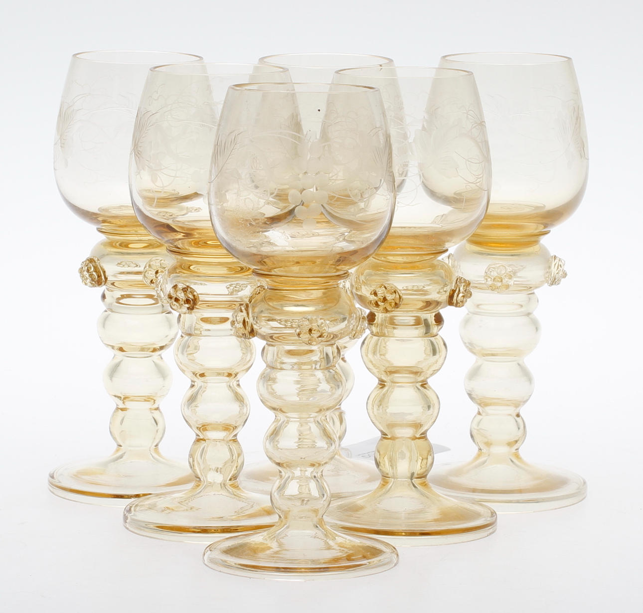 VITVINSGLAS, 6 st, 1900-tal.