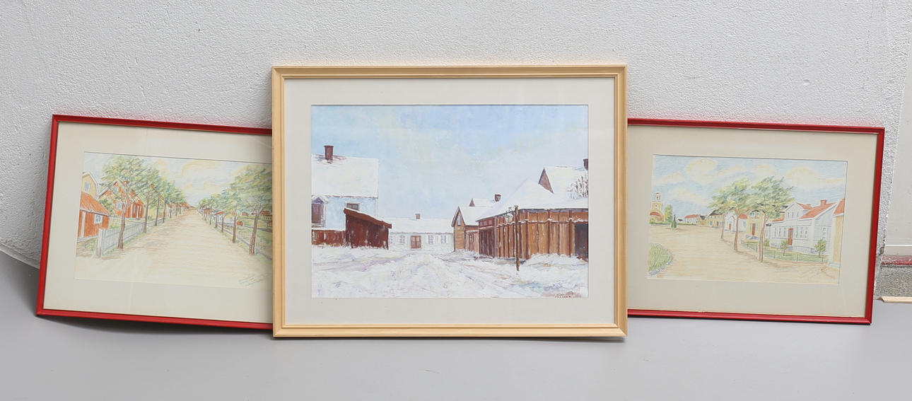 TAVLOR, 3 stycken, Mönsteråsmotiv.