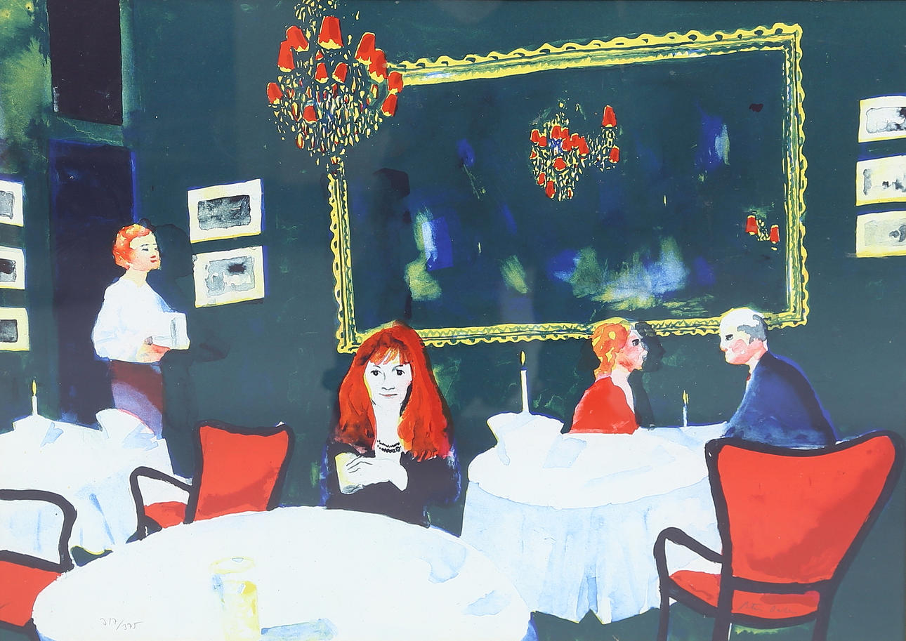 PETER DAHL. Lithograph, Tinstopet, signed and numbered.